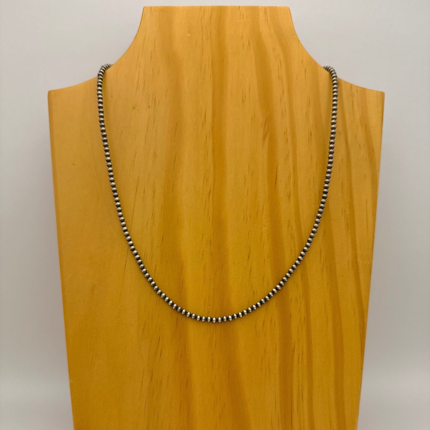 Round Navajo Pearls Necklace 3mm - 20"