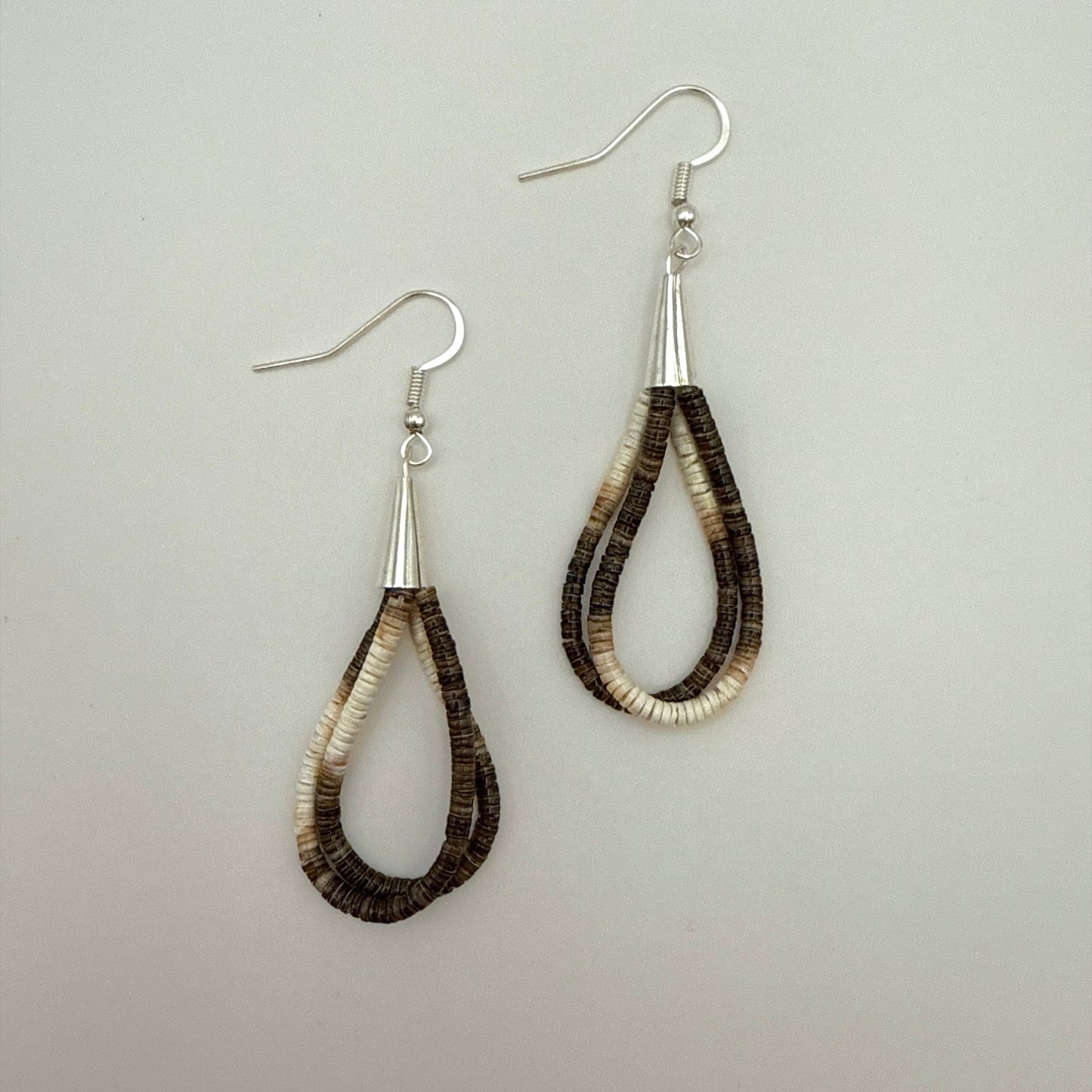 Two Strand Shell Heishi Earrings