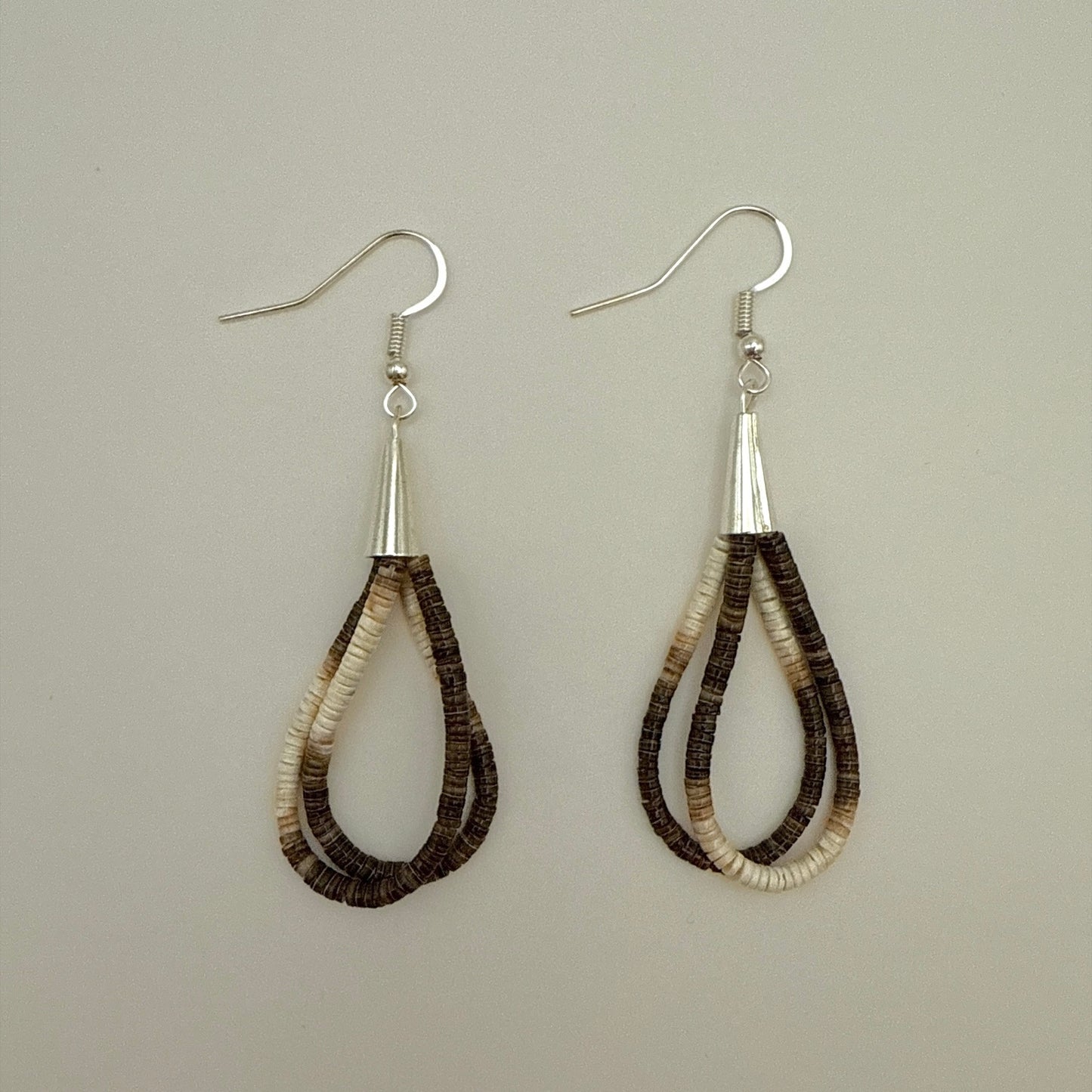 Two Strand Shell Heishi Earrings