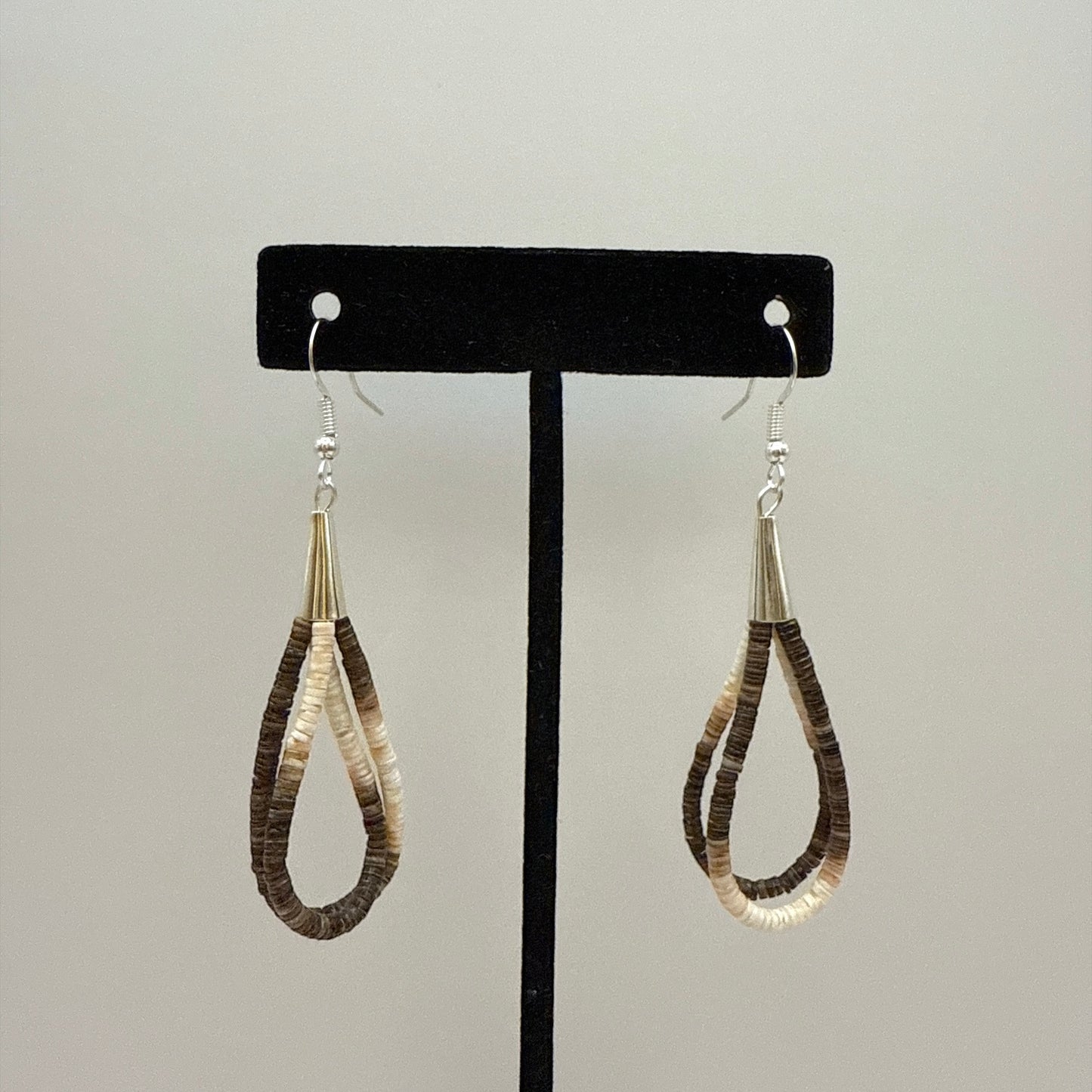 Two Strand Shell Heishi Earrings