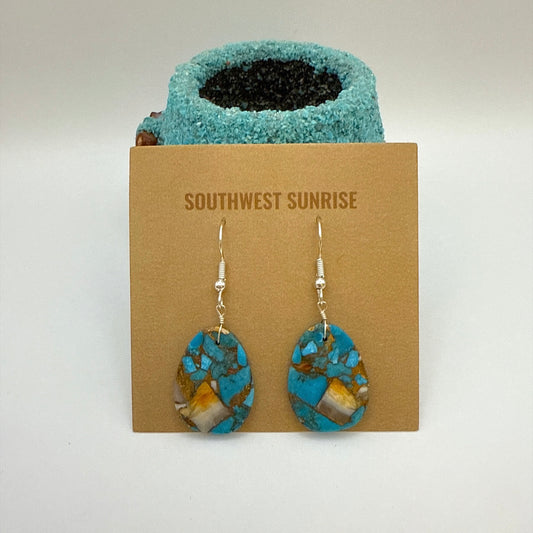 Mojave Turquoise Slab Earrings