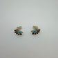 Small Turquoise Fan Stud Earrings