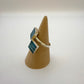 Kingman Turquoise Inlay Adjustable Ring