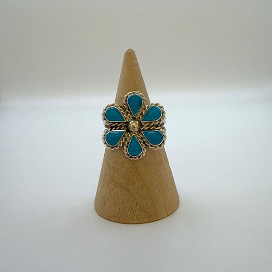 Turquoise Cluster Ring Size 8