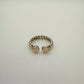 Pink Conch Two Stone Split Ring By Geraldine James Size 8