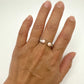 Pink Conch Two Stone Split Ring By Geraldine James Size 8.5