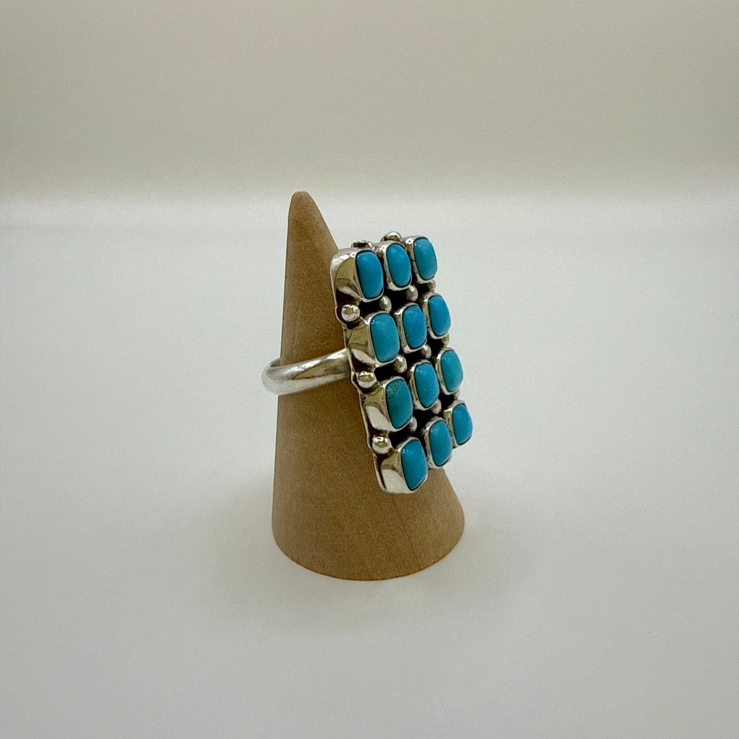 Turquoise Bar Ring Adjustable By Geraldine James Size 8