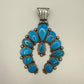 Kingman Turquoise Big Naja Pendant By Freddie Maloney