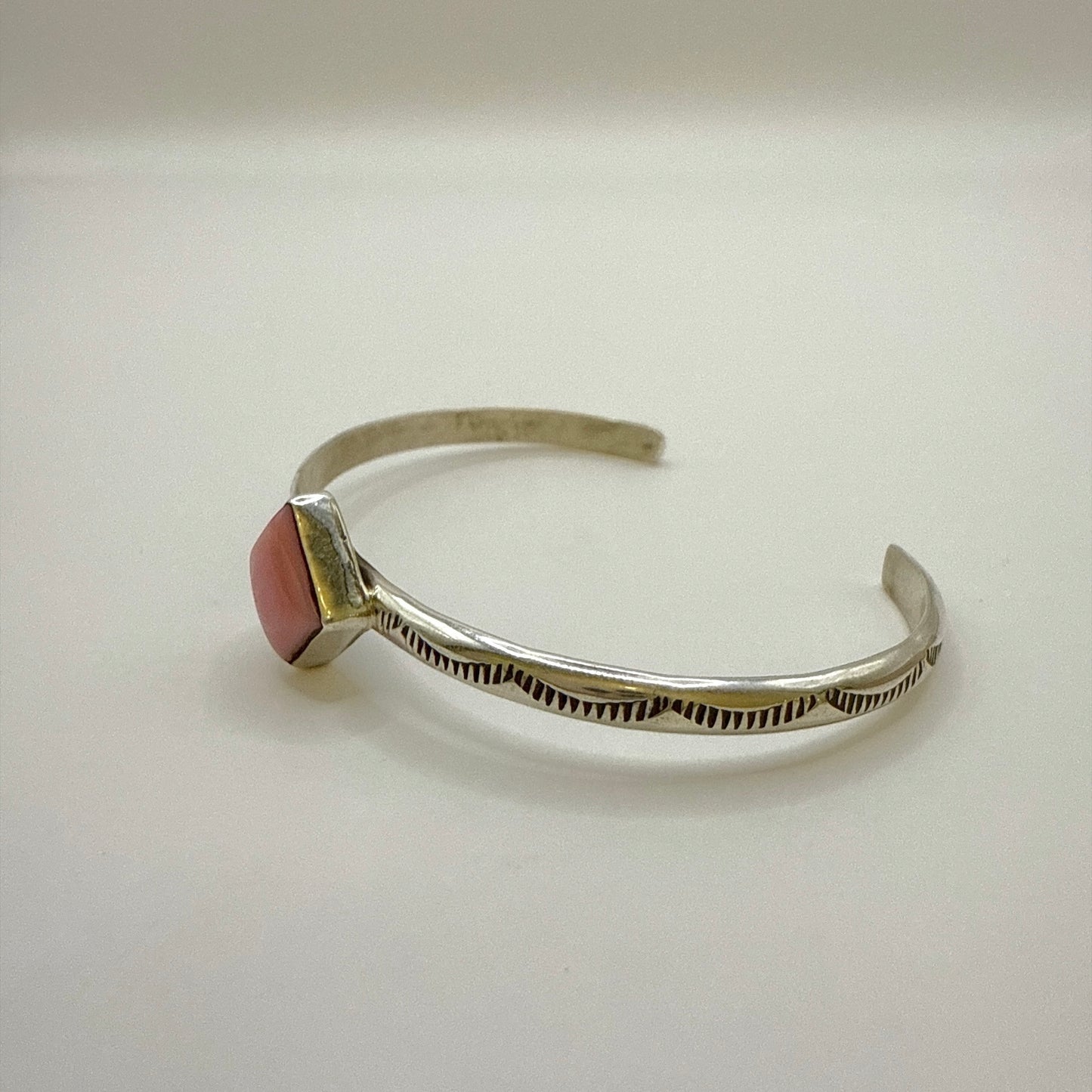 Pink Conch Diamond Cuff Bracelet