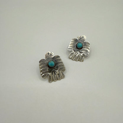 Turquoise Thunderbird Earrings