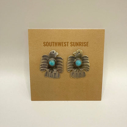 Turquoise Thunderbird Earrings