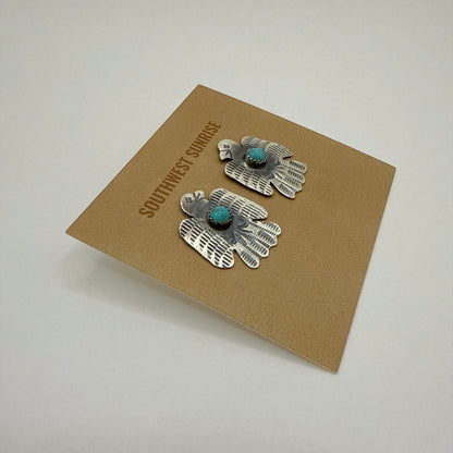 Turquoise Thunderbird Earrings