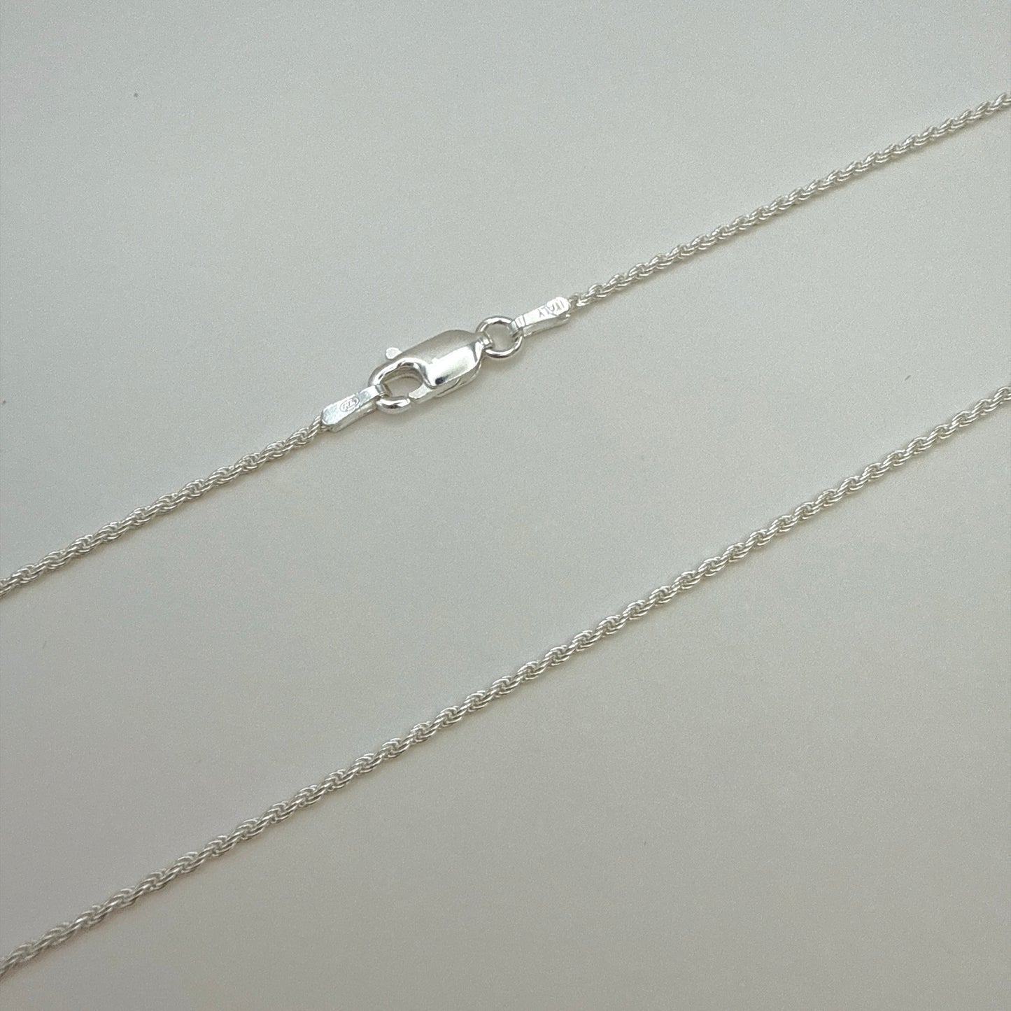 Sterling Silver Chain Necklace French Rope 18"