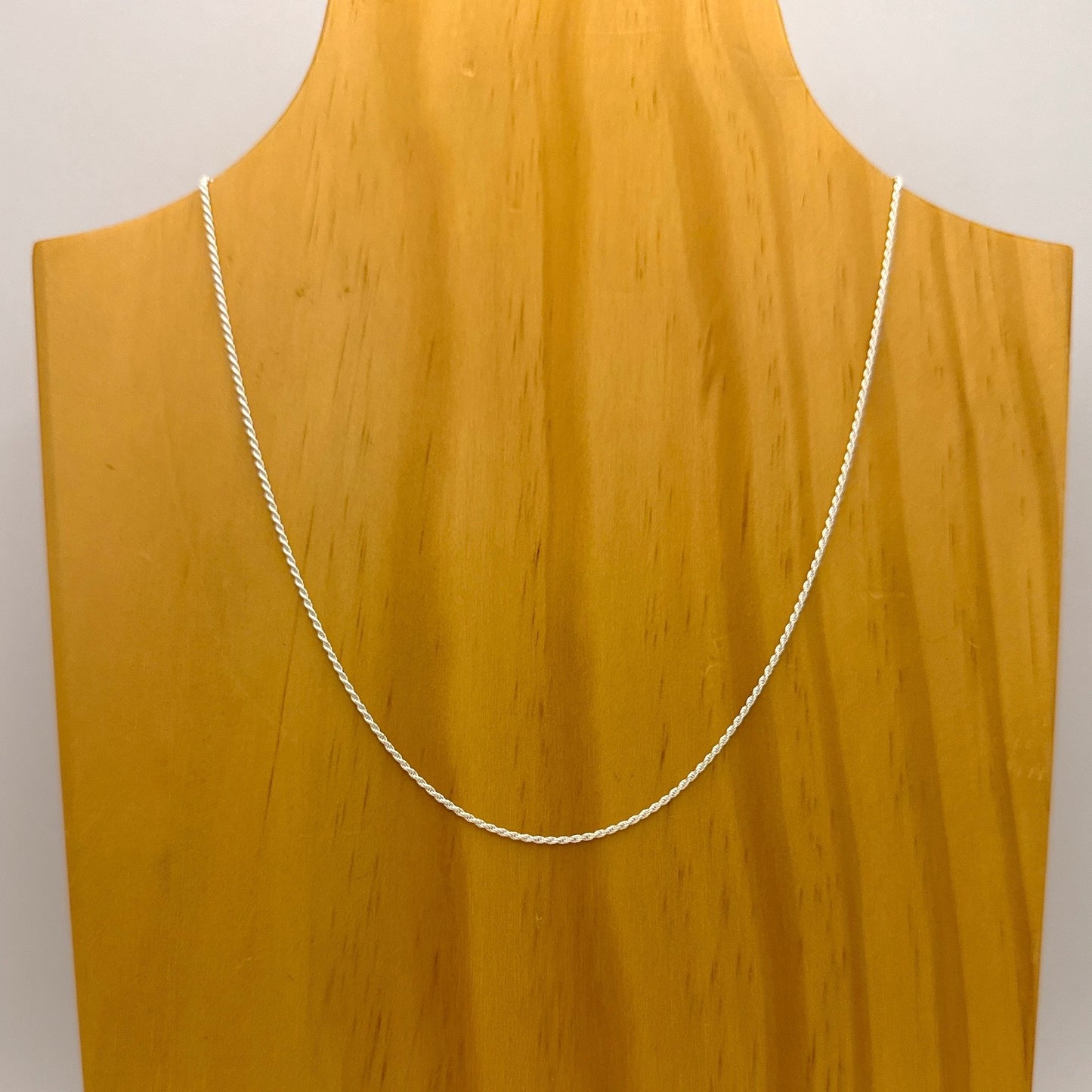 Sterling Silver Chain Necklace French Rope 18"