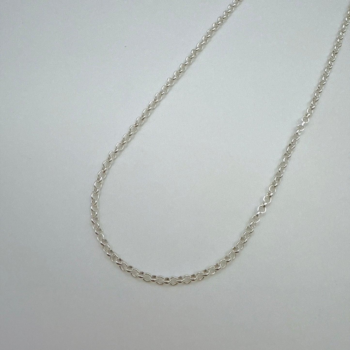 Sterling Silver Chain Necklace Rolo 18"