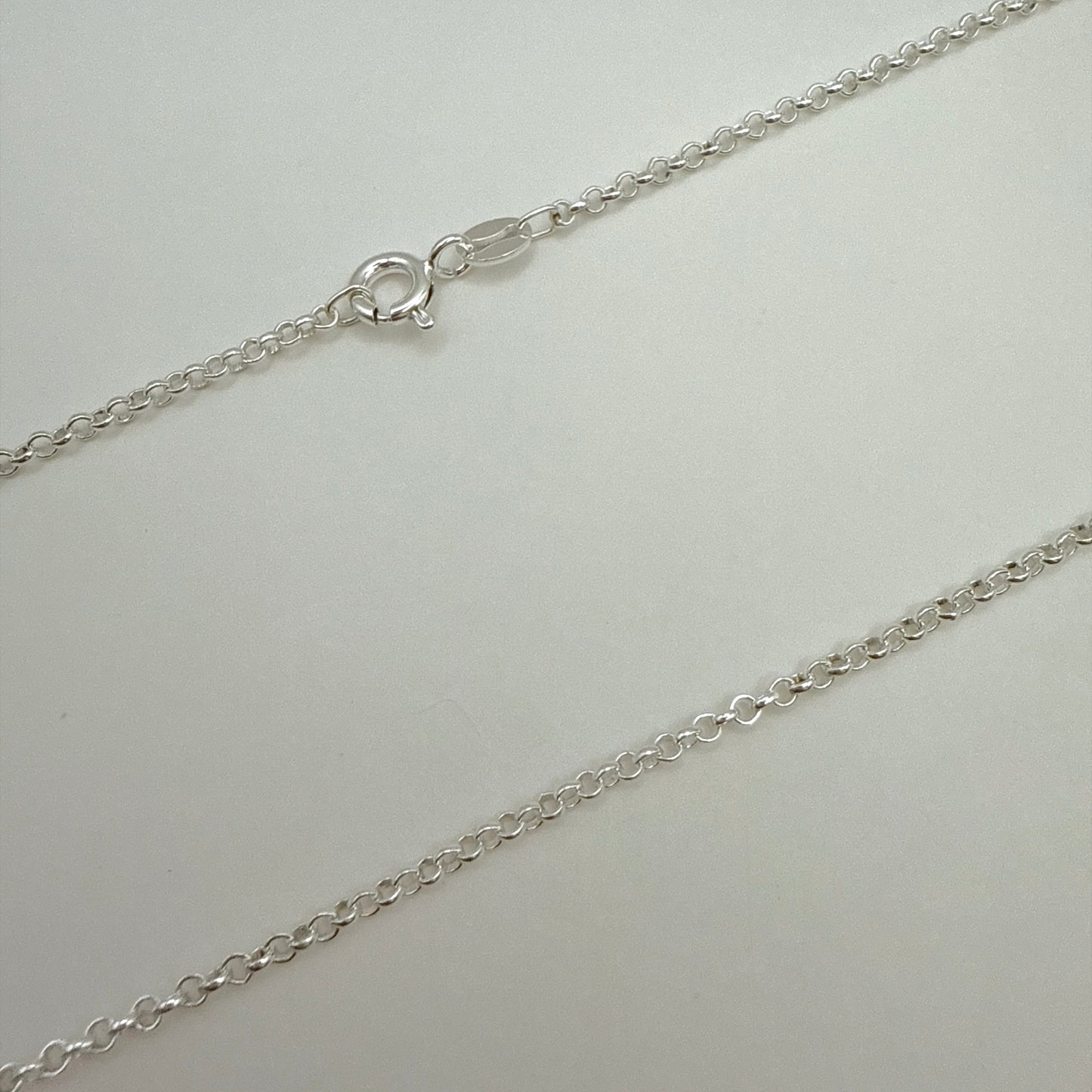 Sterling Silver Chain Necklace Rolo 18"