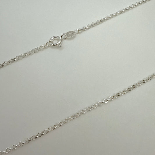 Sterling Silver Chain Necklace Rolo 18"