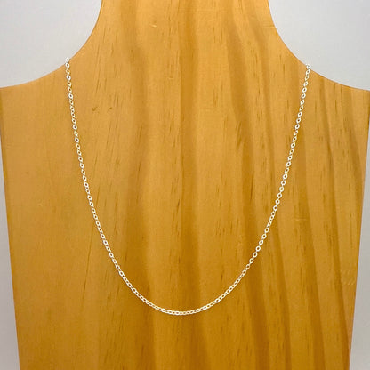 スターリングシルバーチェーンネックレス ケーブルフラット　45cm