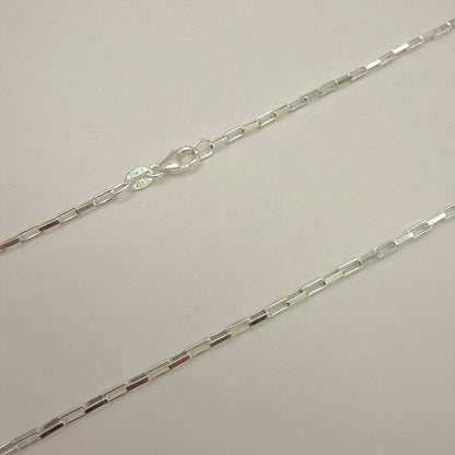 スターリングシルバーチェーンネックレス ロングボックス　５０cm
