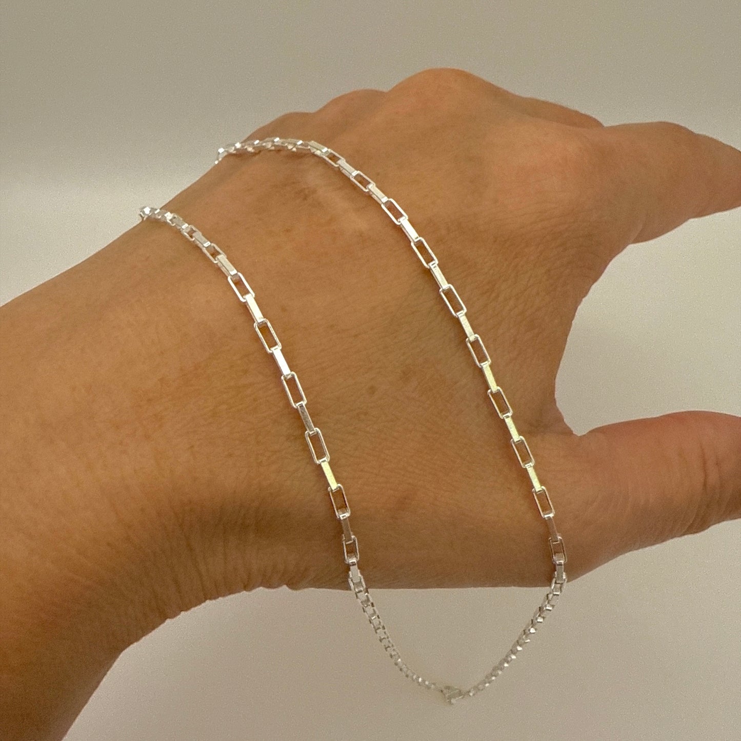 Sterling Silver Chain Necklace Long Box 20"