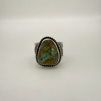 Stamped Kingman Turquoise Ring By Sunshine Reeves Size 10