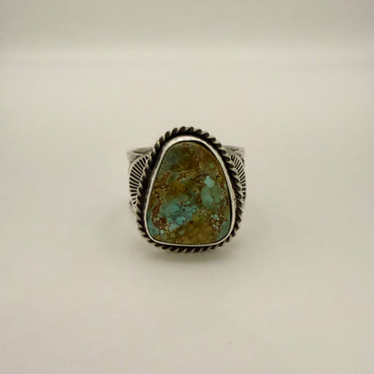 Stamped Kingman Turquoise Ring By Sunshine Reeves Size 10