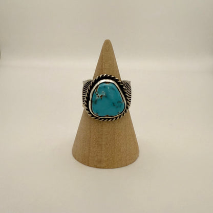Stamped Kingman Turquoise Ring By Sunshine Reeves Size 9