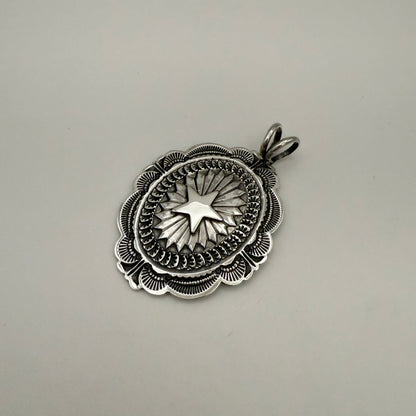 Stamped Star Concho Pendant By Sunshine Reeves A