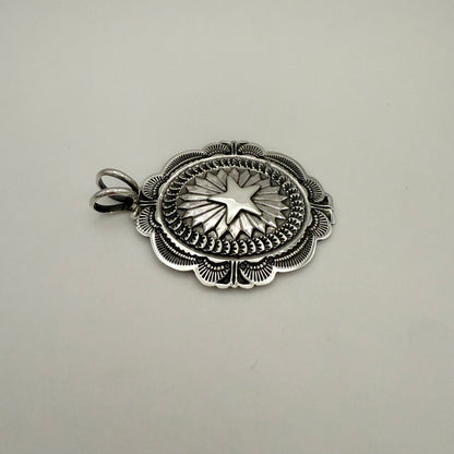 Stamped Star Concho Pendant By Sunshine Reeves A