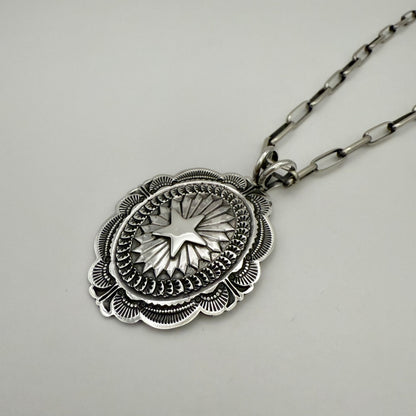 Stamped Star Concho Pendant By Sunshine Reeves A
