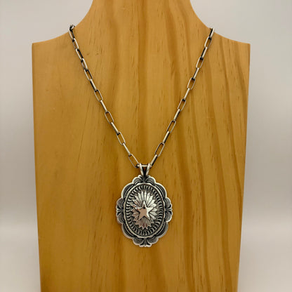 Stamped Star Concho Pendant By Sunshine Reeves A