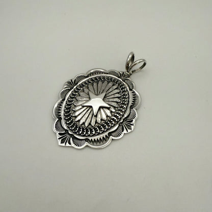 Stamped Star Concho Pendant By Sunshine Reeves C