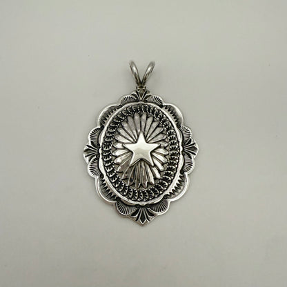 Stamped Star Concho Pendant By Sunshine Reeves C