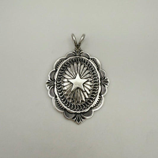 Stamped Star Concho Pendant By Sunshine Reeves C