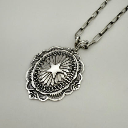 Stamped Star Concho Pendant By Sunshine Reeves C