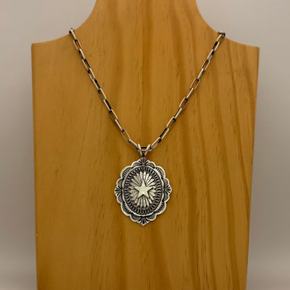 Stamped Star Concho Pendant By Sunshine Reeves C