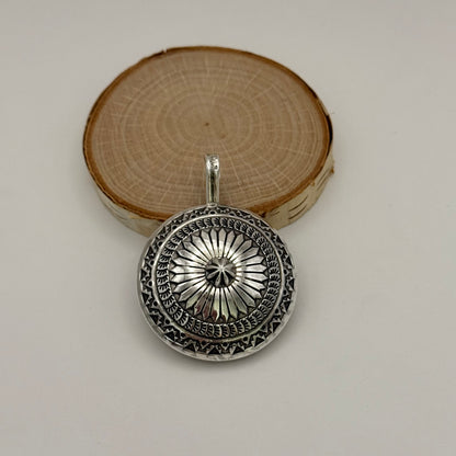 Stamped Navajo Pearl Pendant By Sunshine Reeves - Large