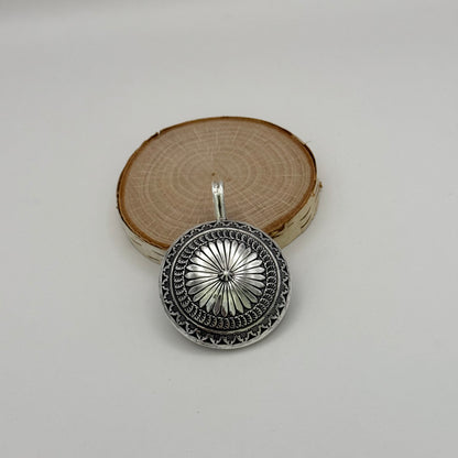 Stamped Navajo Pearl Pendant By Sunshine Reeves - Large
