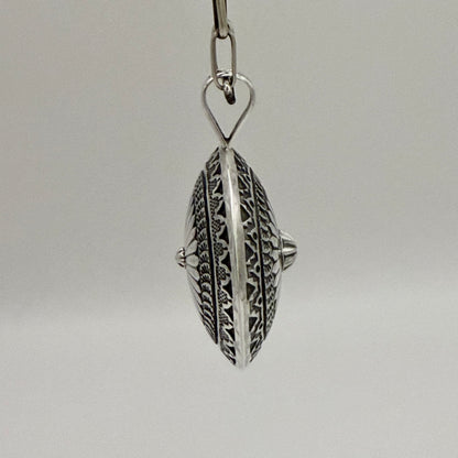 Stamped Navajo Pearl Pendant By Sunshine Reeves - Large