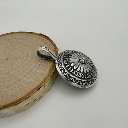 Stamped Navajo Pearl Pendant By Sunshine Reeves - Small