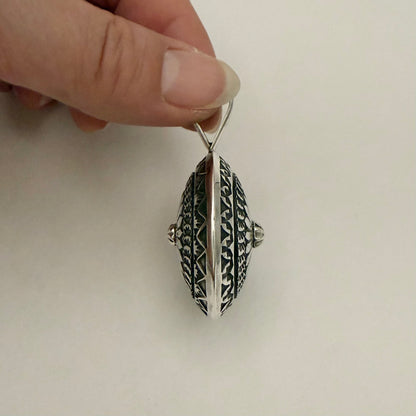 Stamped Navajo Pearl Pendant By Sunshine Reeves - Small