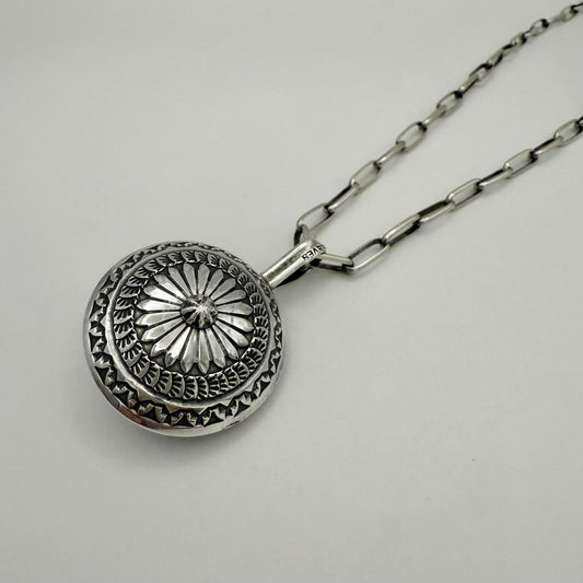 Stamped Navajo Pearl Pendant By Sunshine Reeves - Small