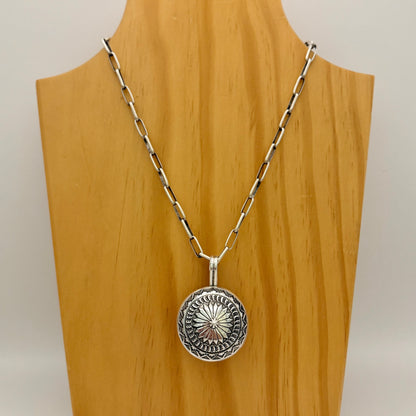 Stamped Navajo Pearl Pendant By Sunshine Reeves - Small
