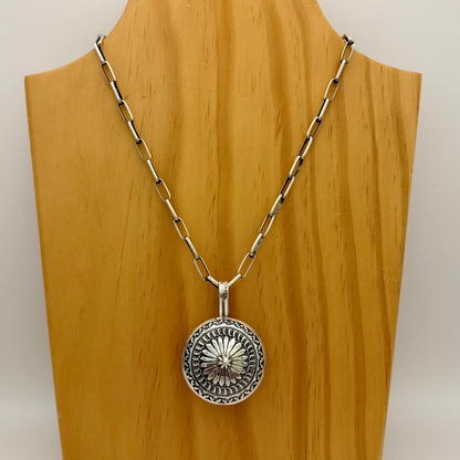 Stamped Navajo Pearl Pendant By Sunshine Reeves - Small