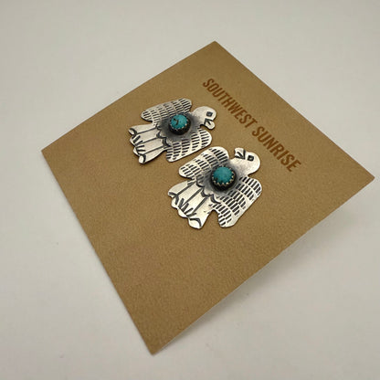 ターコイズサンダーバードピアス AB