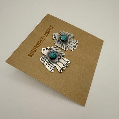 ターコイズサンダーバードピアス AB