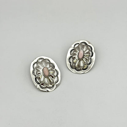 Pink Conch Concho Earrings A