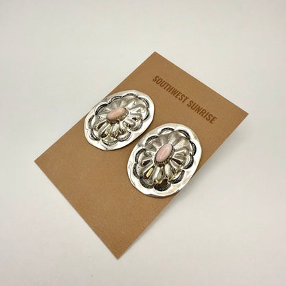 Pink Conch Concho Earrings A