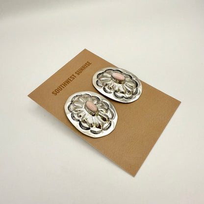 Pink Conch Concho Earrings A