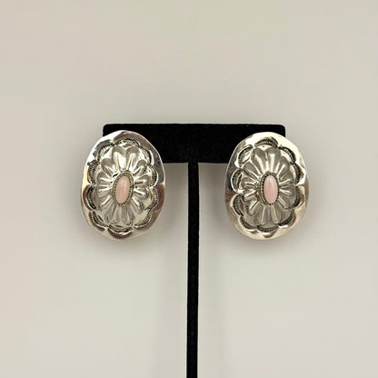 Pink Conch Concho Earrings A